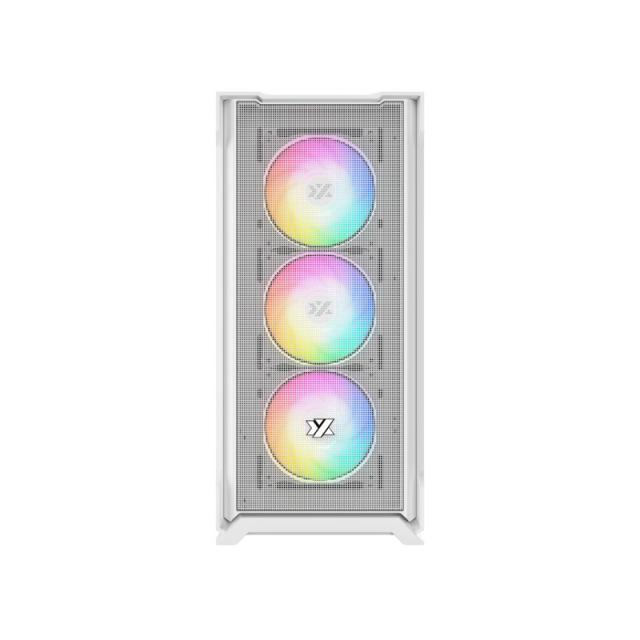 XYZ - AIRONE 300 X, TORRE GAMING,MESH, ALTO FLUJO AIRE, 6x VENTILADORES, TYPO C, ATX, BLANCA