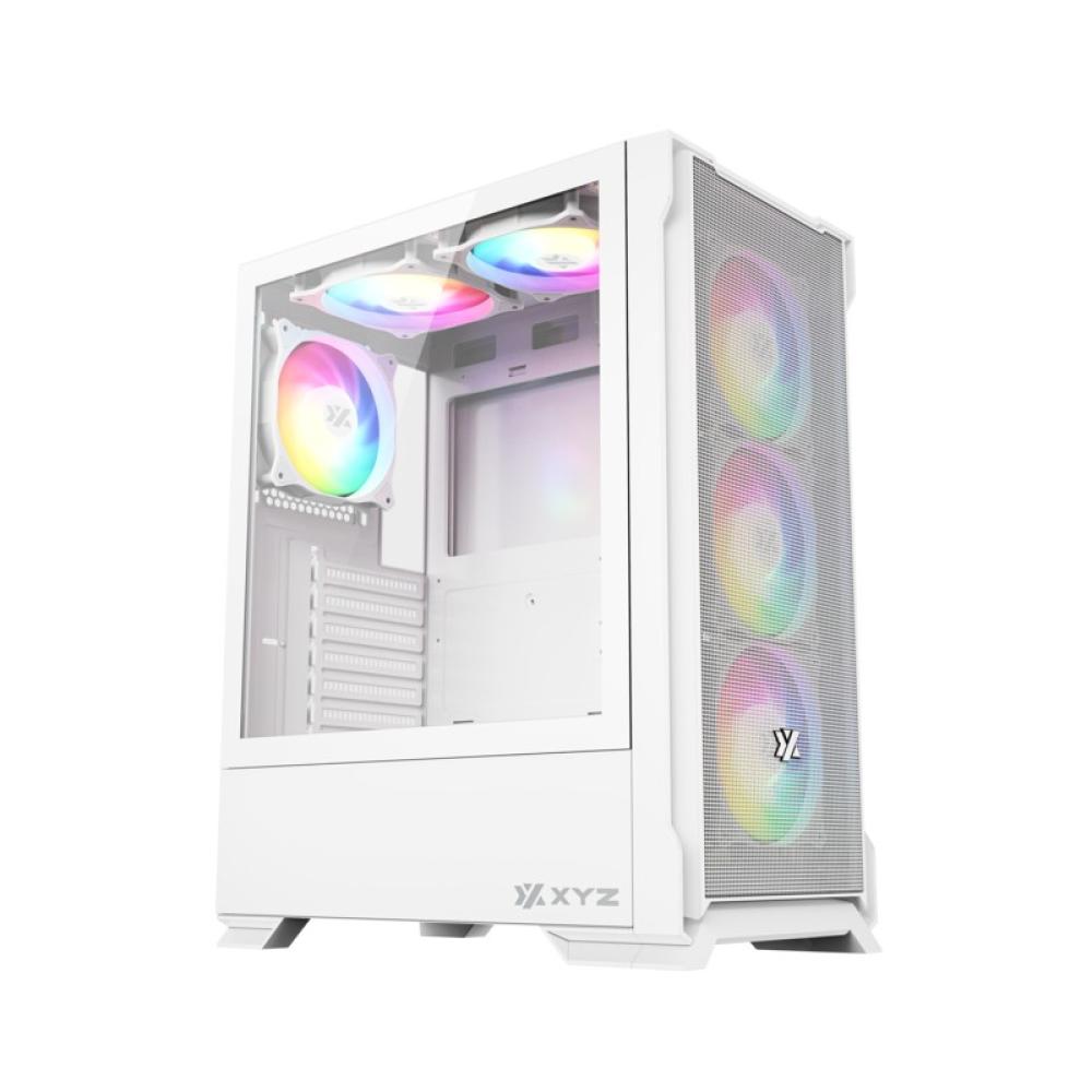 XYZ - AIRONE 300 X, TORRE GAMING,MESH, ALTO FLUJO AIRE, 6x VENTILADORES, TYPO C, ATX, BLANCA