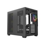 XYZ - TESSERACT X, TORRE GAMING,DUAL CHAMBER, 7x VENTILADORES, CRISTAL,BTF, TYPO C, ATX, NEGRA