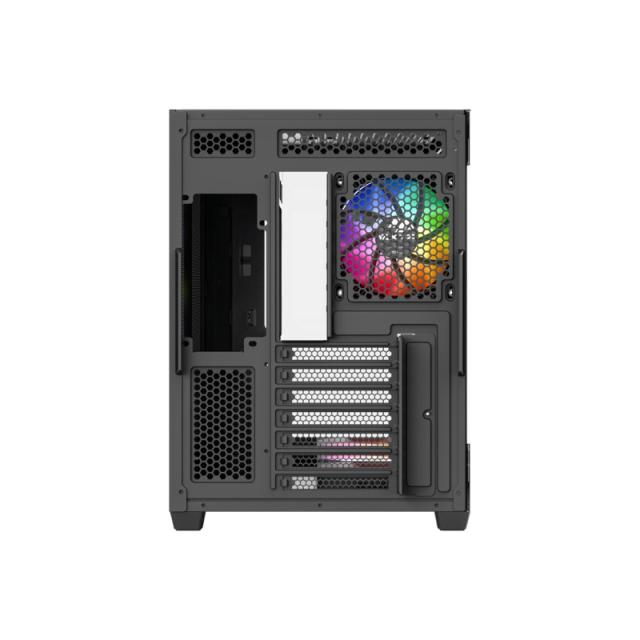 XYZ - TESSERACT X, TORRE GAMING,DUAL CHAMBER, 7x VENTILADORES, CRISTAL,BTF, TYPO C, ATX, NEGRA