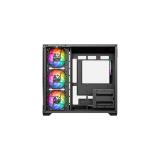 XYZ - TESSERACT X 50, Caja Panorámica de Doble Cámara con Cristal Templado, 6 Ventiladores A-RGB de 120 mm, USB 3.0,ATX, Negra