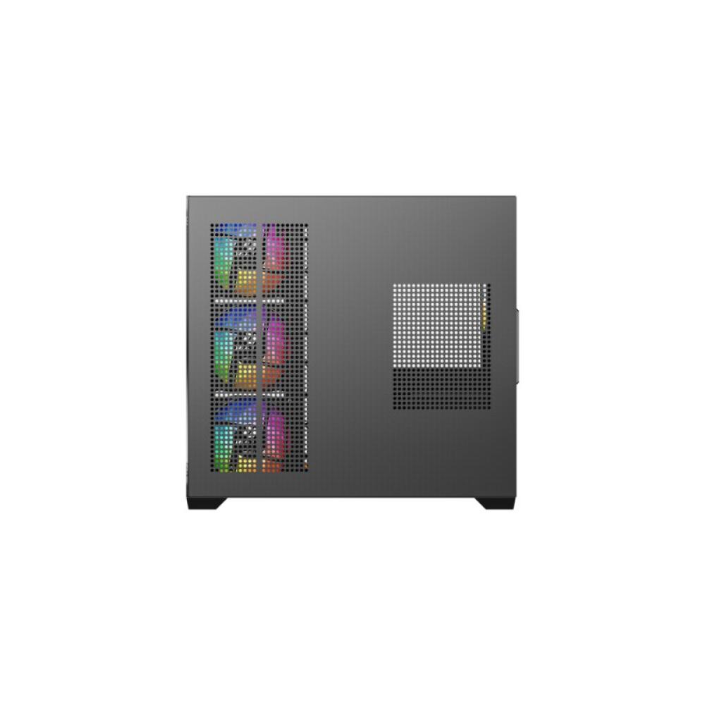 XYZ - TESSERACT X 50, Caja Panorámica de Doble Cámara con Cristal Templado, 6 Ventiladores A-RGB de 120 mm, USB 3.0,ATX, Negra