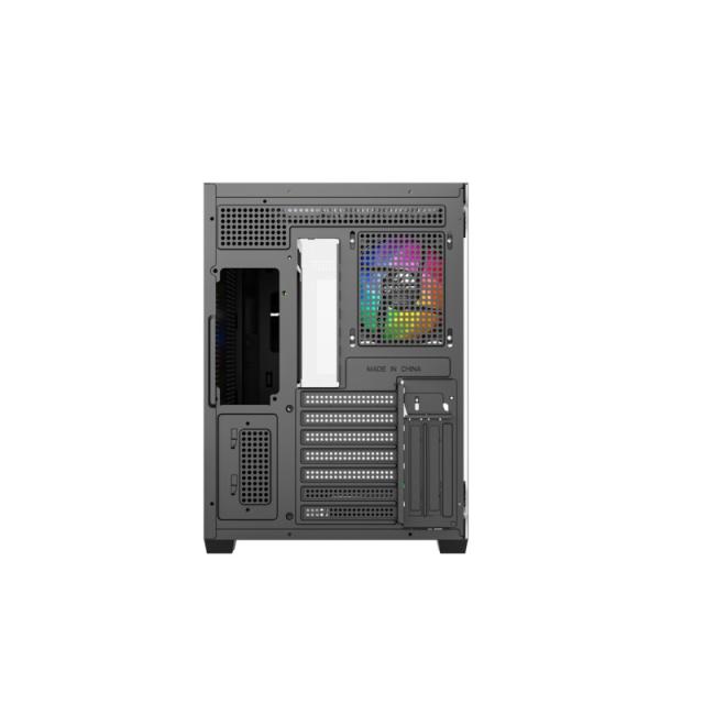 XYZ - TESSERACT X 50, Caja Panorámica de Doble Cámara con Cristal Templado, 6 Ventiladores A-RGB de 120 mm, USB 3.0,ATX, Negra