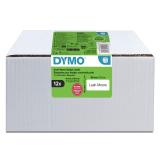 DYMO - LW etiquetas auténticas de tarjeta de identificación pequeñas / 41 mm × 89 mm / 12 rollos de 300 etiquetas con reverso fá