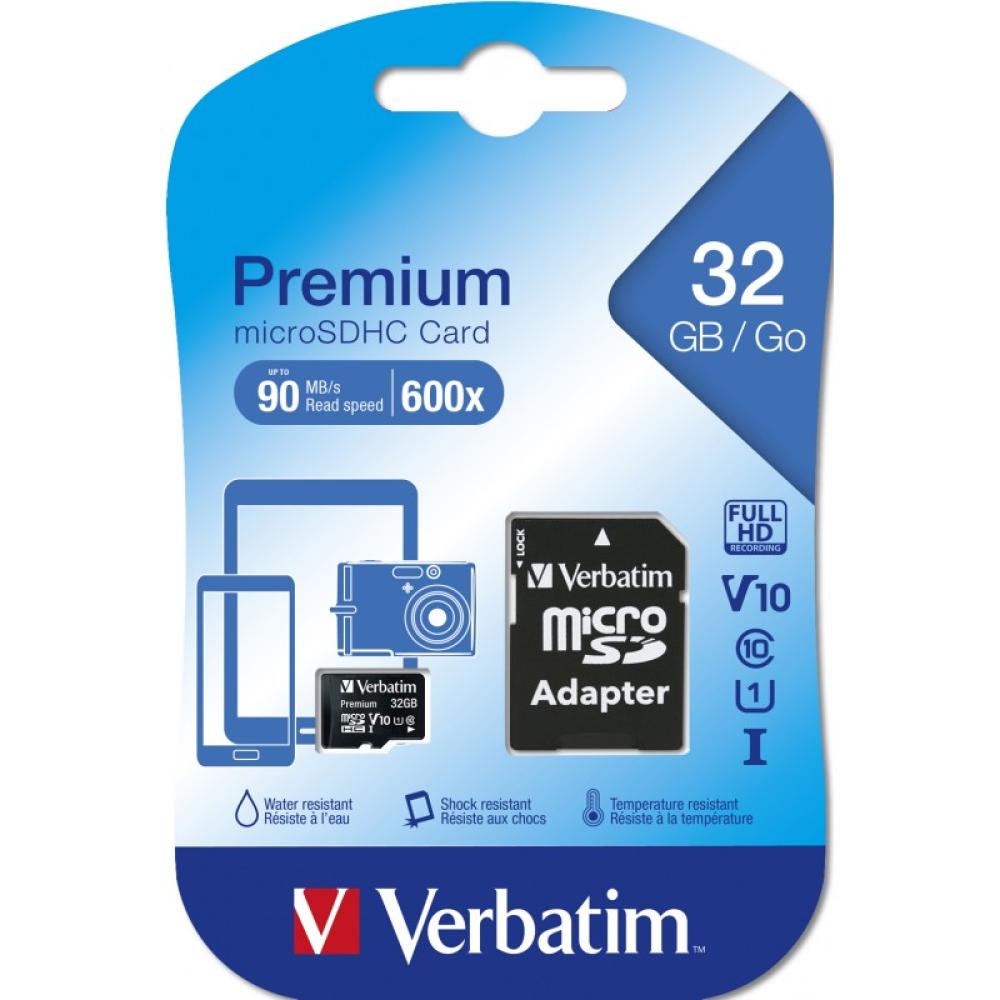 Verbatim - Premium 32 GB MicroSDHC Clase 10 - 44083
