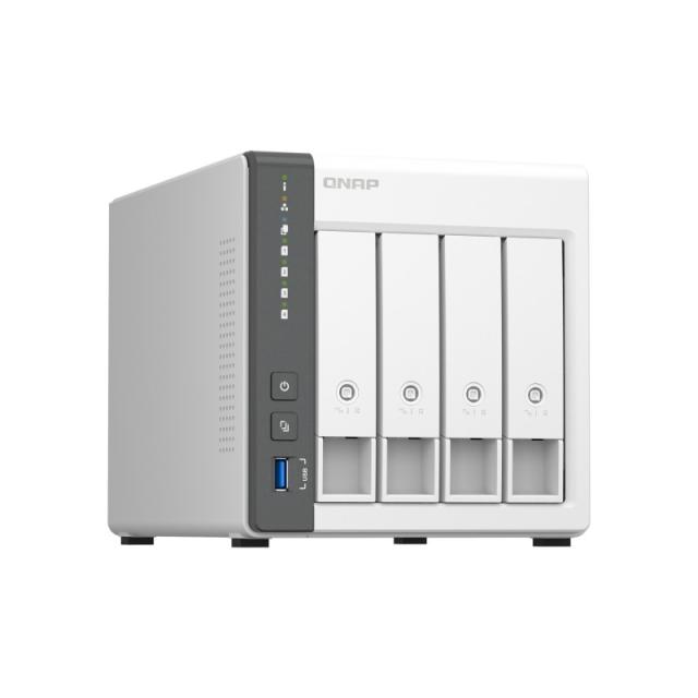 QNAP - TS-433 NAS Torre ARM Cortex-A55 4 GB 0 TB QNAP QTS Blanco