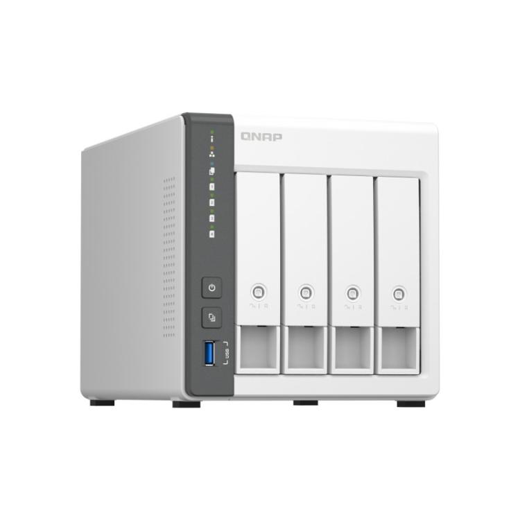 QNAP - TS-433 NAS Torre ARM Cortex-A55 4 GB 0 TB QNAP QTS Blanco
