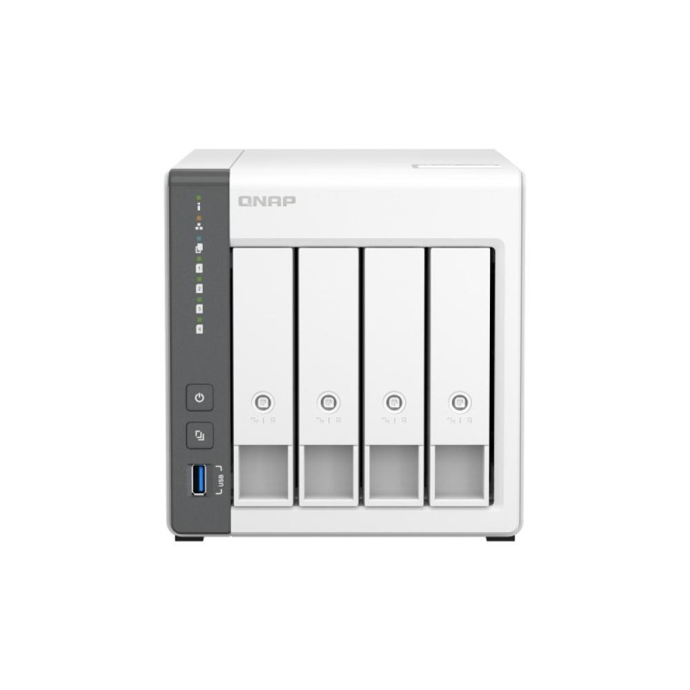 QNAP - TS-433 NAS Torre ARM Cortex-A55 4 GB 0 TB QNAP QTS Blanco