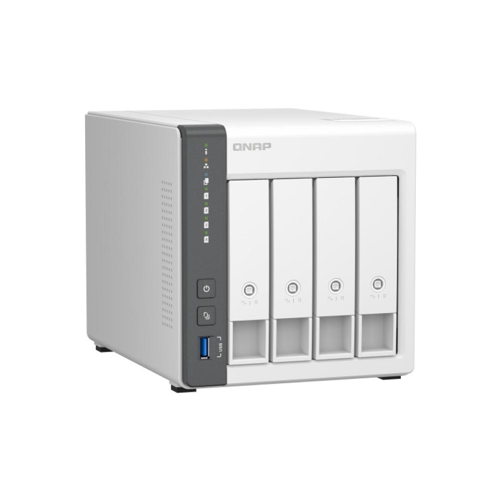 QNAP - TS-433 NAS Torre ARM Cortex-A55 4 GB 0 TB QNAP QTS Blanco