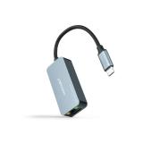 Nanocable - Conversor USB-C 3.2 GEN1 a Ethernet 2.5G, Aluminio, Gris, 15 cm