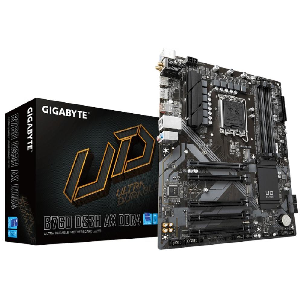 GIGABYTE - B760 DS3H AX DDR4 Placa Base - Compatible con procesadores Intel Core de 14ª generación, VRM digital de 8+2+1 fases,