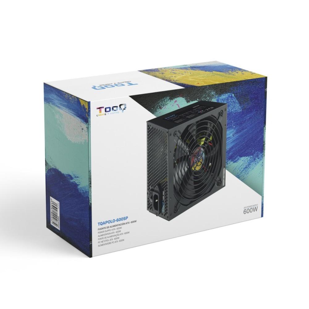 TooQ - TQAPOLO-600SP unidad de fuente de alimentación 600 W 20+4 pin ATX ATX Negro