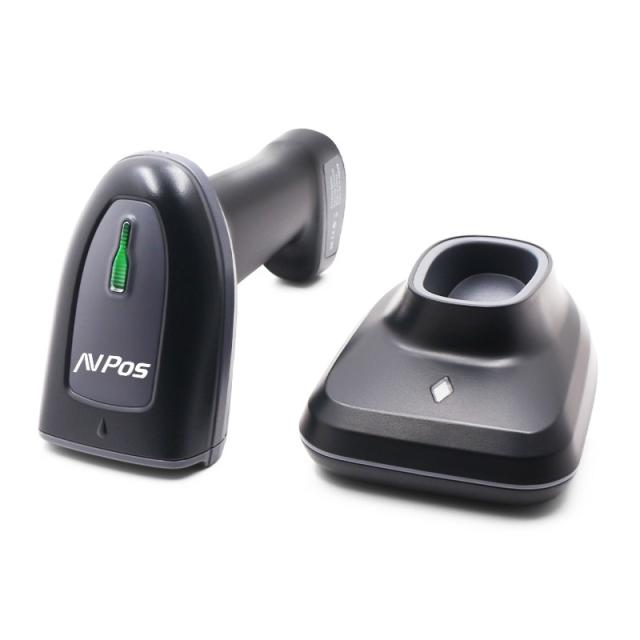 AVPos - AVP-BT230-2D lector de código de barras Lector de códigos de barras portátil 1D/2D CMOS Negro