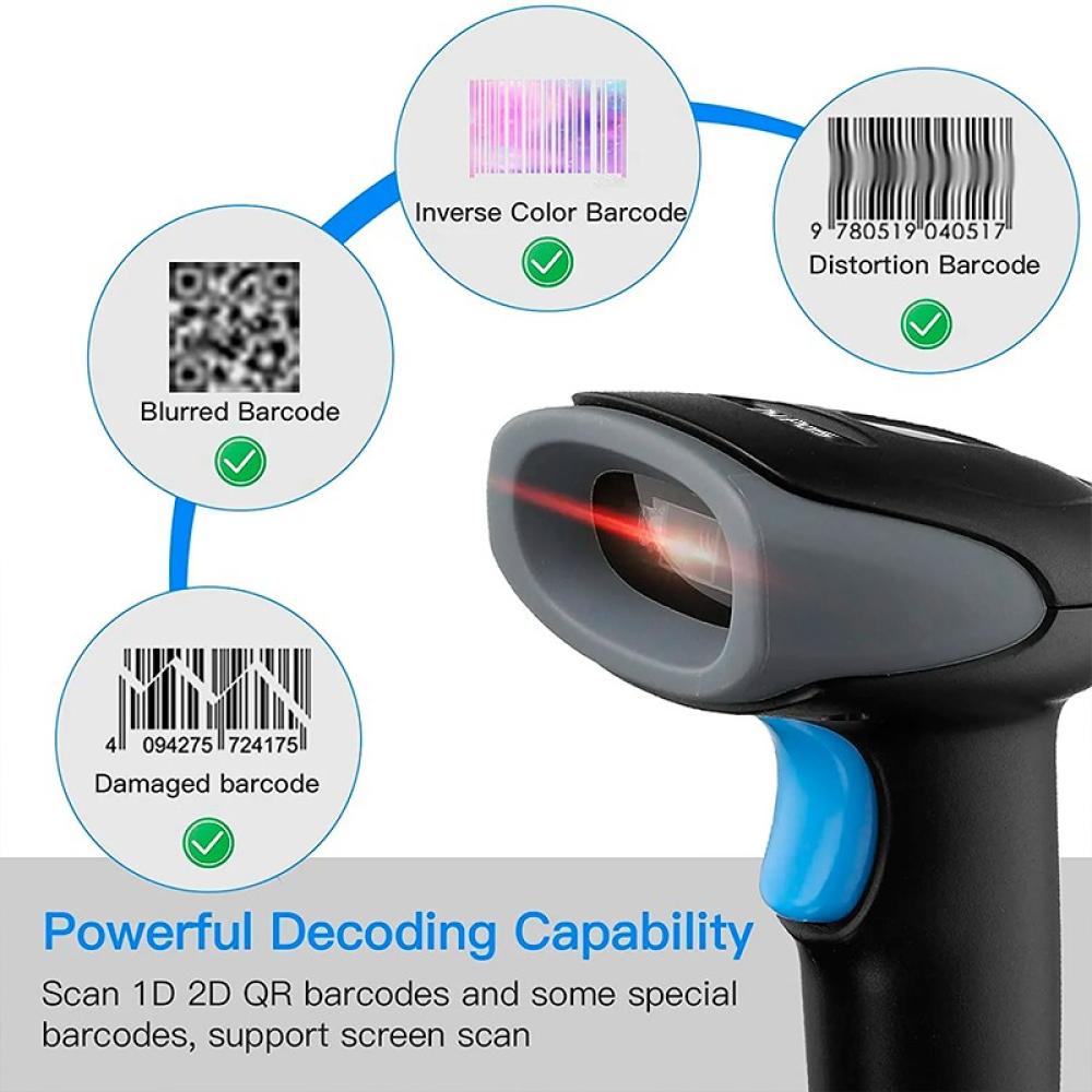 AVPos - AVP-930-2D lector de código de barras Lector de códigos de barras portátil 1D/2D CMOS Negro