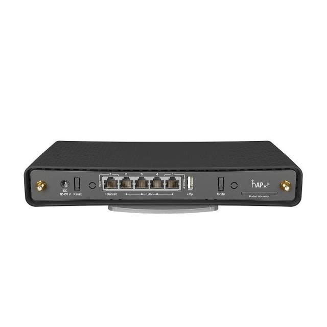 Mikrotik - hAP ac³ router inalámbrico Gigabit Ethernet Doble banda (2,4 GHz / 5 GHz) Negro