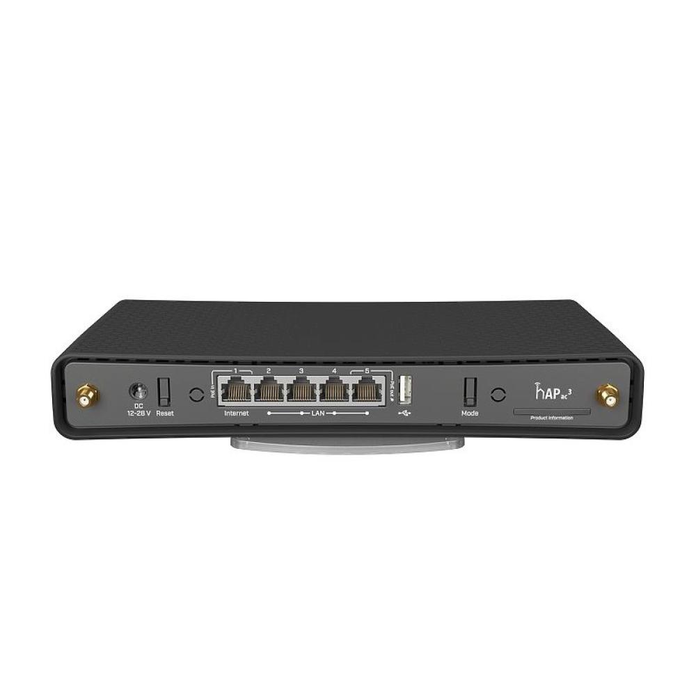Mikrotik - hAP ac³ router inalámbrico Gigabit Ethernet Doble banda (2,4 GHz / 5 GHz) Negro