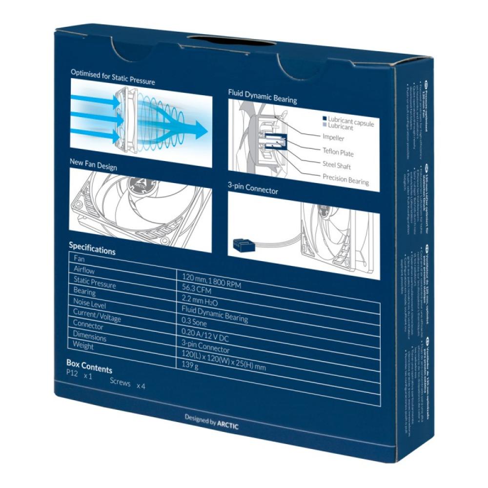 ARCTIC - P12 Carcasa del ordenador Ventilador 12 cm Negro