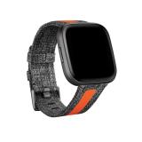 Fitbit - FB171WBGYTAS smart wearable accessory Grupo de rock Carbón vegetal, Naranja Aluminio, Sintético