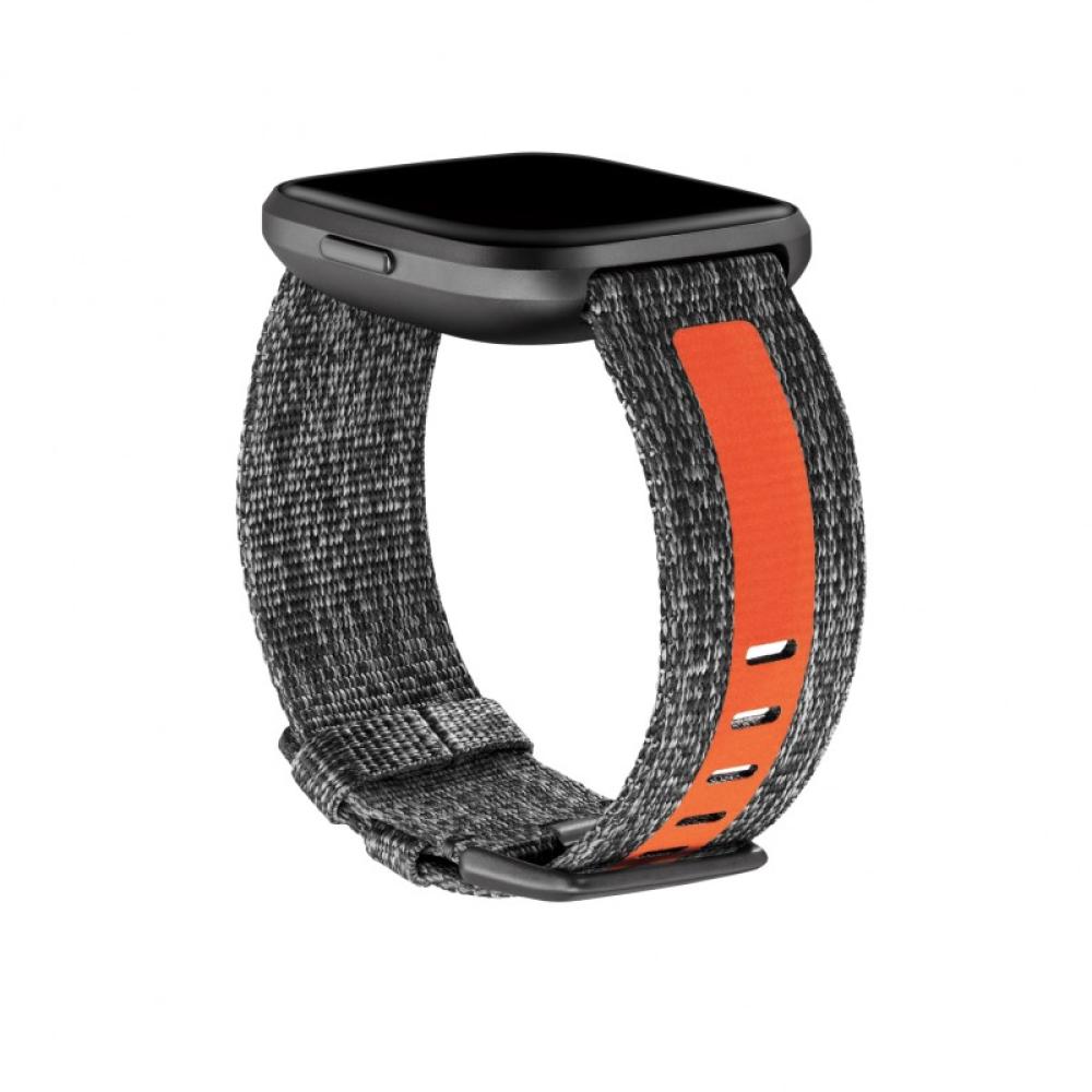 Fitbit - FB171WBGYTAS smart wearable accessory Grupo de rock Carbón vegetal, Naranja Aluminio, Sintético