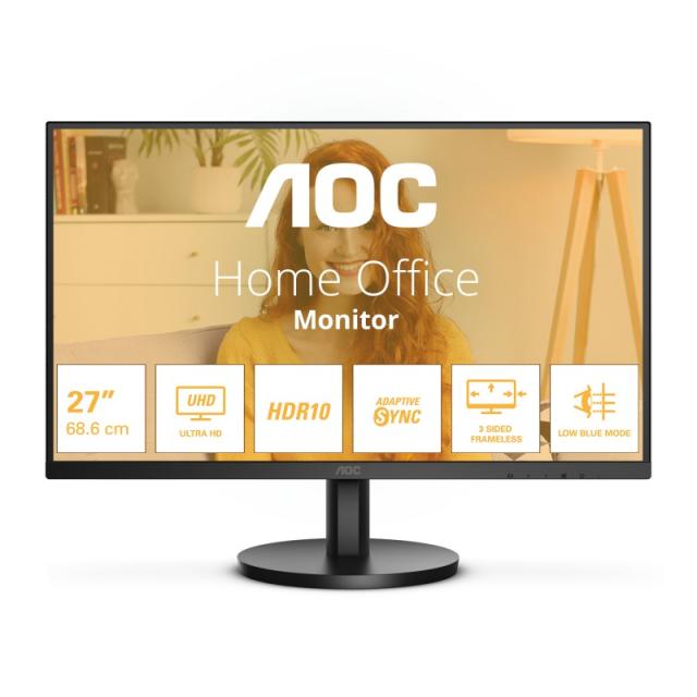 AOC - B3 U27B3M pantalla para PC 68,6 cm (27") 3840 x 2160 Pixeles 4K Ultra HD LCD Negro