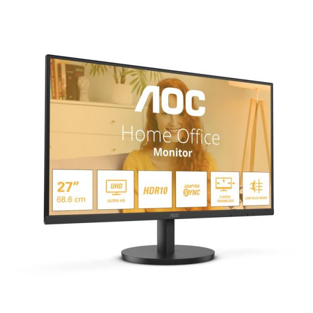 AOC - B3 U27B3M pantalla para PC 68,6 cm (27") 3840 x 2160 Pixeles 4K Ultra HD LCD Negro