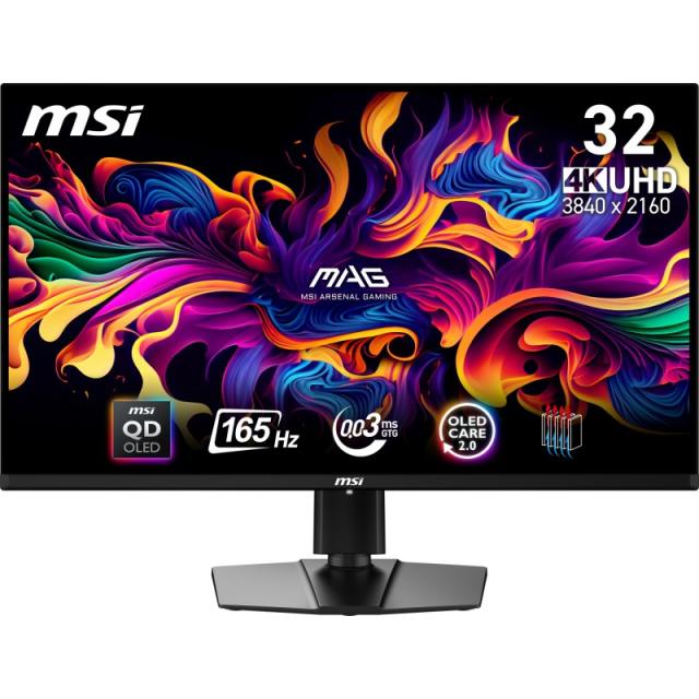 MSI - MAG 321UP QD-OLED pantalla para PC 80 cm (31.5") 3840 x 2160 Pixeles 4K Ultra HD Negro