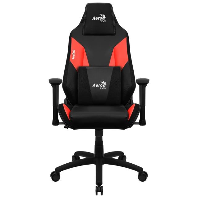 Aerocool - ADMIRALBR Silla Gaming Profesional, Cojines Acolchados, Tecnología Air, Negro/Rojo
