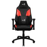 Aerocool - ADMIRALBR Silla Gaming Profesional, Cojines Acolchados, Tecnología Air, Negro/Rojo