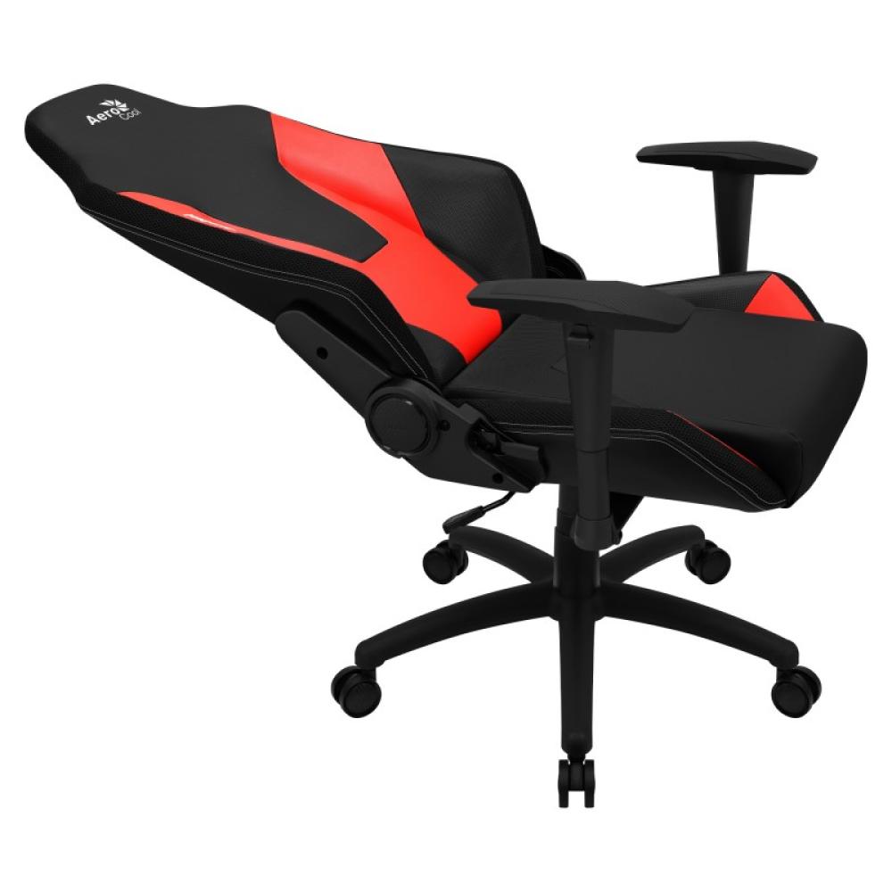 Aerocool - ADMIRALBR Silla Gaming Profesional, Cojines Acolchados, Tecnología Air, Negro/Rojo