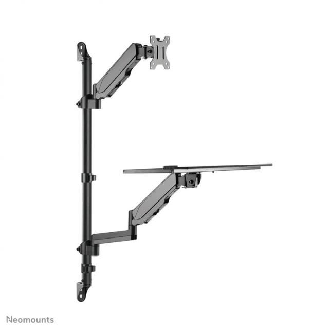 Neomounts - WL90-325BL1 Soporte de pared para puesto de trabajo de pie/sentado 17-32" - resorte de gas