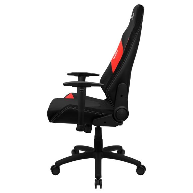 Aerocool - ADMIRALBR Silla Gaming Profesional, Cojines Acolchados, Tecnología Air, Negro/Rojo