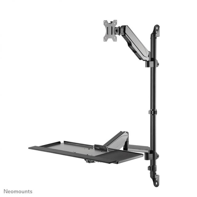 Neomounts - WL90-325BL1 Soporte de pared para puesto de trabajo de pie/sentado 17-32" - resorte de gas