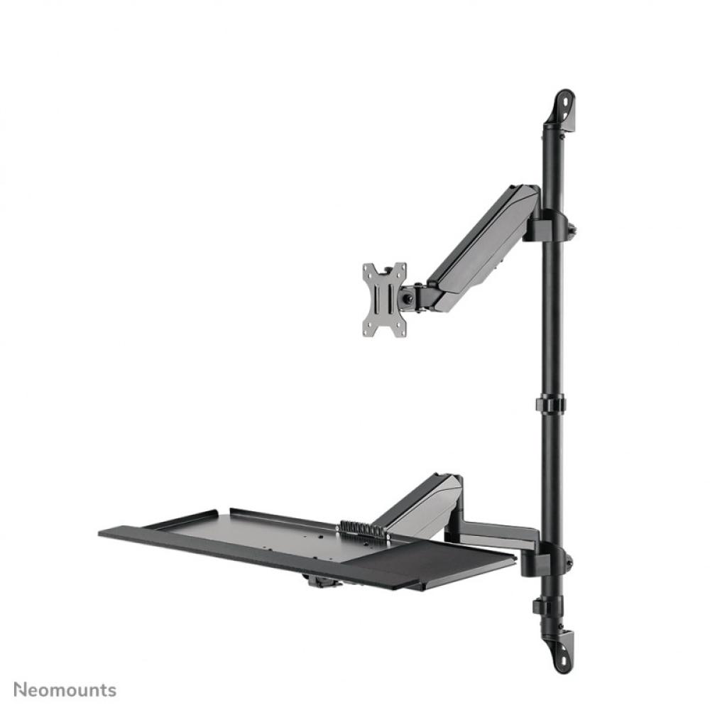 Neomounts - WL90-325BL1 Soporte de pared para puesto de trabajo de pie/sentado 17-32" - resorte de gas