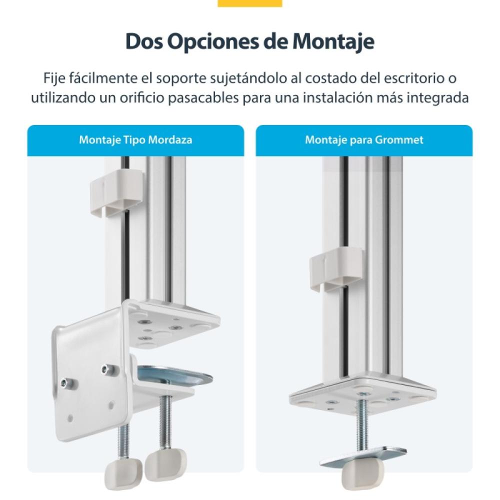 StarTech.com - 6-MONITOR-ARM-A soporte para monitor 81,3 cm (32") Escritorio Blanco