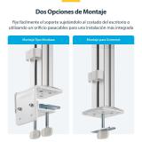 StarTech.com - 6-MONITOR-ARM-A soporte para monitor 81,3 cm (32") Escritorio Blanco