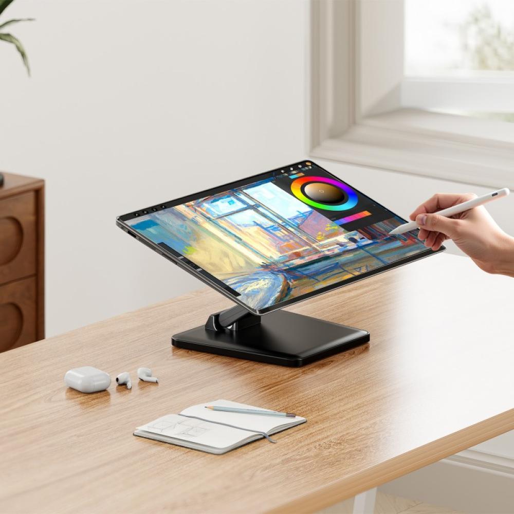 AISENS - Soporte de Mesa Eco Inclinable para Monitor/POS 6.5kg de 10"-27", Negro