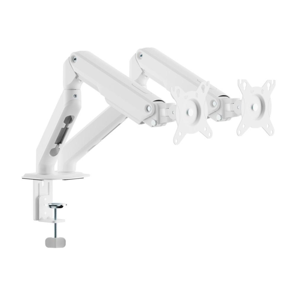 AISENS - Soporte de Mesa Eco Contrapeso Giratorio e Inclinable para Monitor/TV 9kg (3 PIVOTES, 2 BRAZOS) de 17-32, - DT32TSR-439