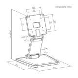 AISENS - Soporte de Mesa Eco Inclinable para Monitor/POS 6.5kg de 10"-27", Blanco