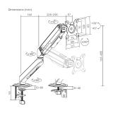 AISENS - Soporte de Mesa Eco Contrapeso Giratorio e Inclinable para Monitor/TV 9kg (3 PIVOTES, 1 BRAZO) de 17-32, - DT32TSR-435