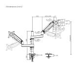 AISENS - Soporte de Mesa Eco Contrapeso Giratorio e Inclinable para Monitor/TV 9kg (3 PIVOTES, 2 BRAZOS) de 17-32, - DT32TSR-441