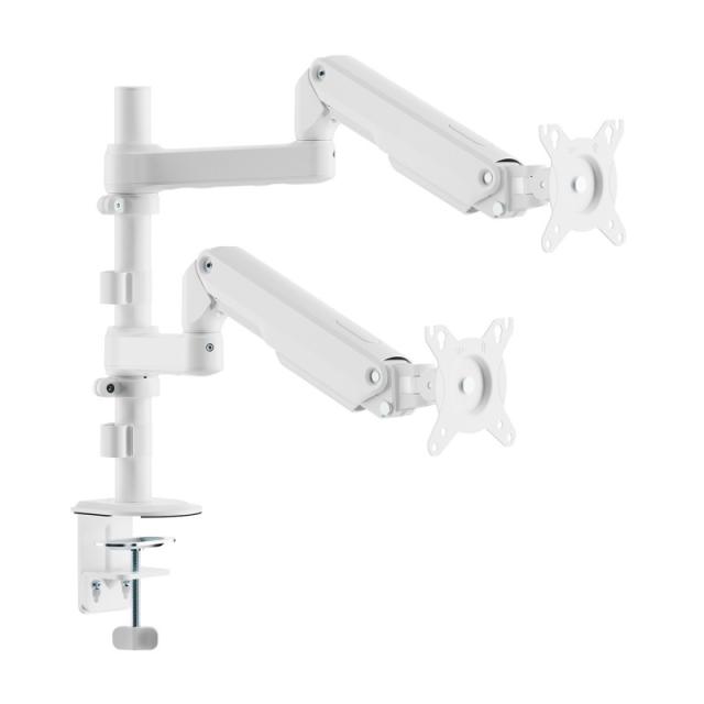 AISENS - Soporte de Mesa Eco Contrapeso Giratorio e Inclinable para Monitor/TV 9kg (3 PIVOTES, 2 BRAZOS) de 17-32, - DT32TSR-441