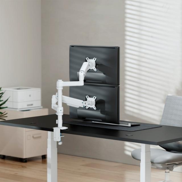 AISENS - Soporte de Mesa Eco Contrapeso Giratorio e Inclinable para Monitor/TV 9kg (3 PIVOTES, 2 BRAZOS) de 17-32, - DT32TSR-441