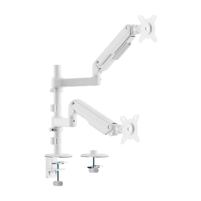 AISENS - Soporte de Mesa Eco Contrapeso Giratorio e Inclinable para Monitor/TV 9kg (3 PIVOTES, 2 BRAZOS) de 17-32, - DT32TSR-441