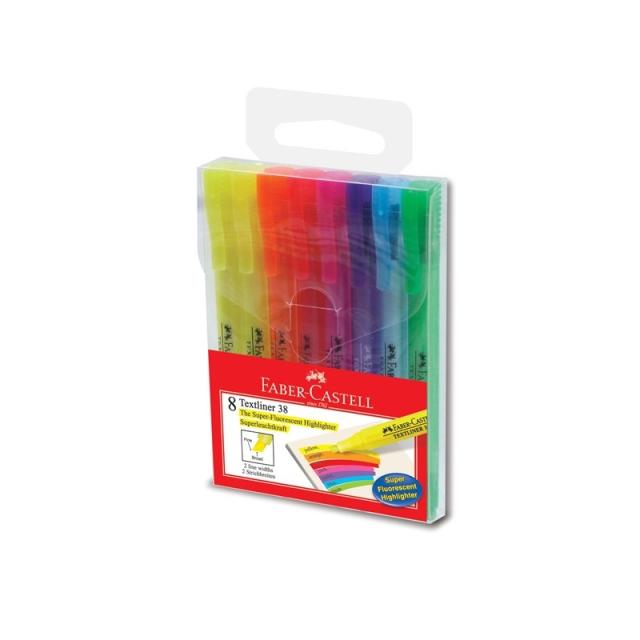 Faber-Castell - TEXTLINER 38 marcador 8 pieza(s) Azul, Verde, Naranja, Rosa, Púrpura, Rojo, Amarillo