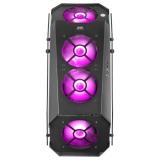 Mars Gaming - MC51, Caja PC Gaming ATX, Doble Cristal Templado, 5x Ventilador RGB 12cm, Negro