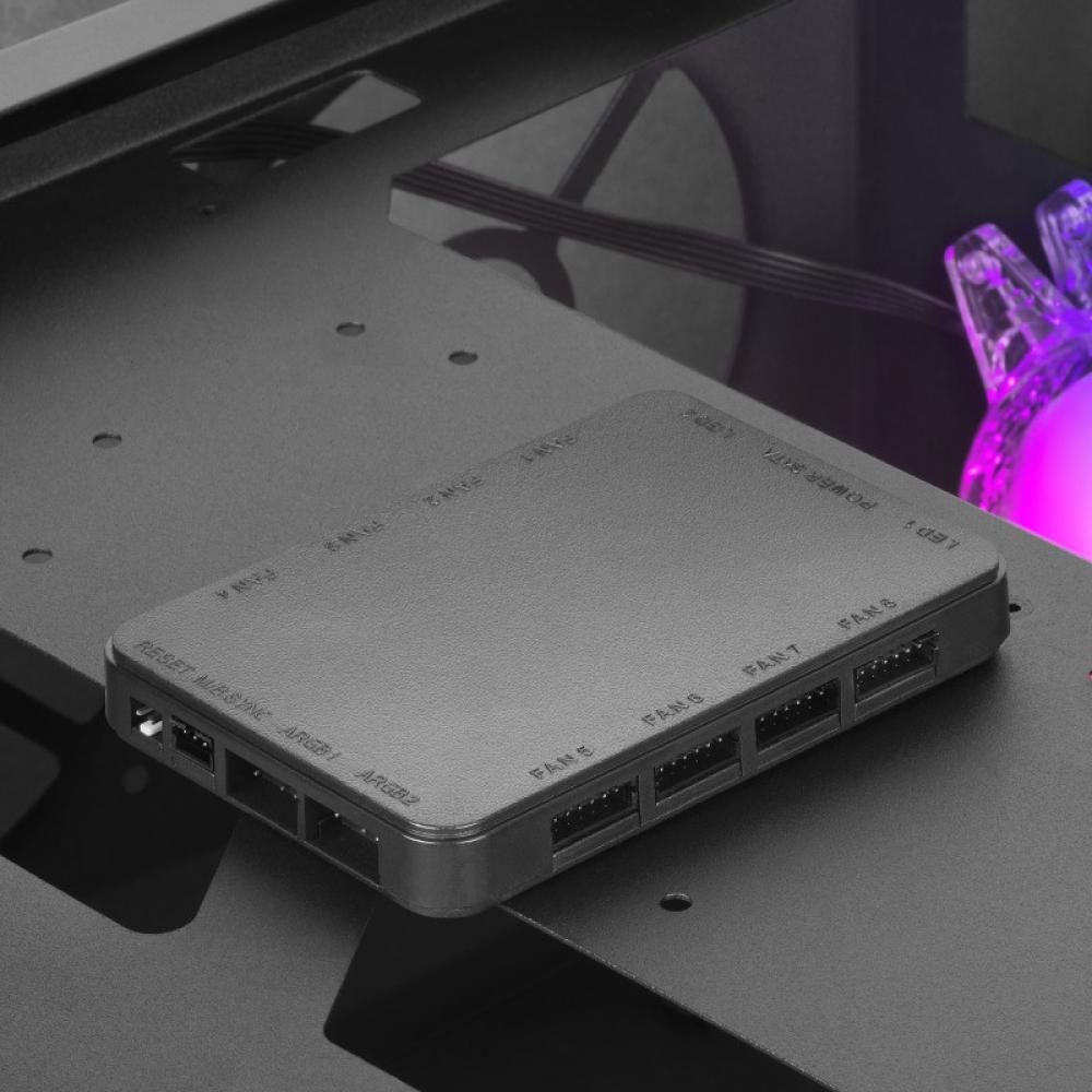 Mars Gaming - MC51, Caja PC Gaming ATX, Doble Cristal Templado, 5x Ventilador RGB 12cm, Negro