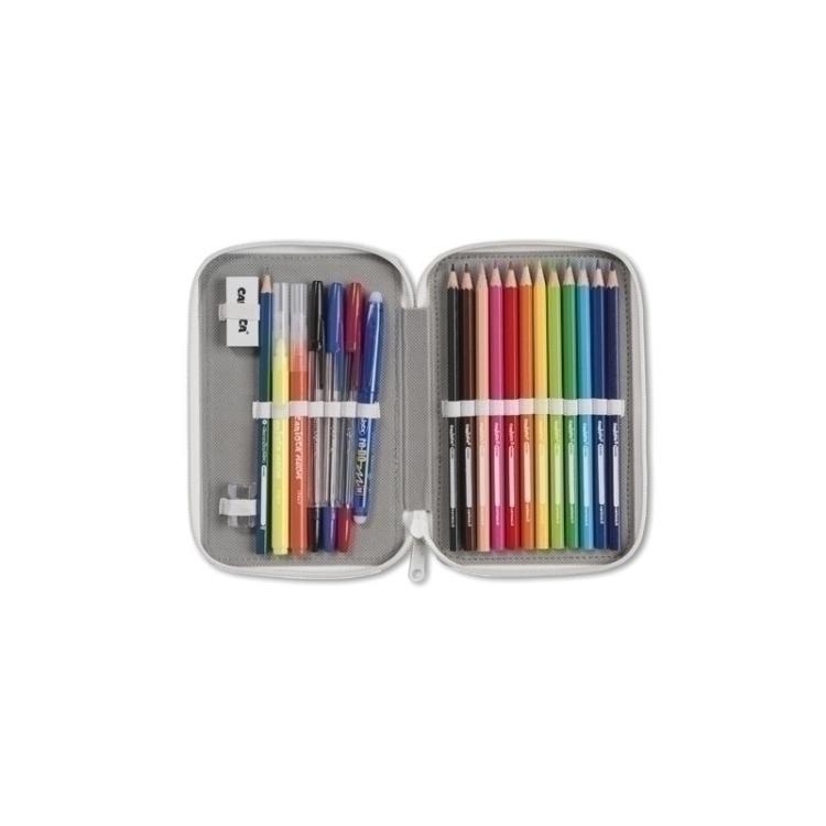 Carioca - Plumier Dos Pisos Colores Flúor 2 Zip