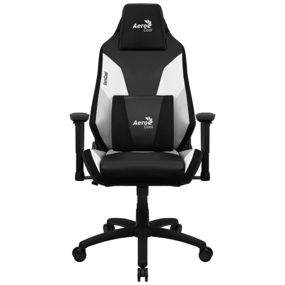 Aerocool - ADMIRALBW Silla Gaming Profesional, Cojines Acolchados, Tecnología Air, Negro/Blanco