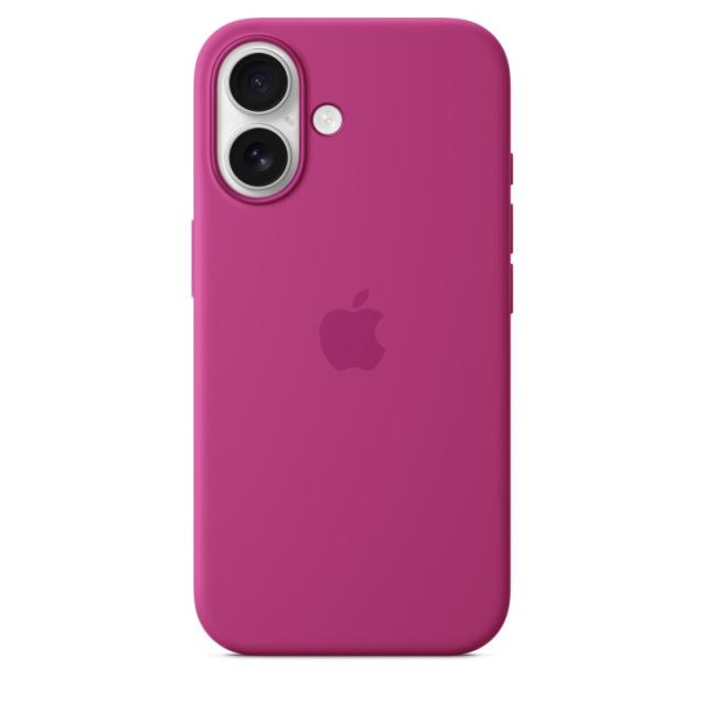 Apple - Funda de silicona con MagSafe para el iPhone 16 - Fucsia