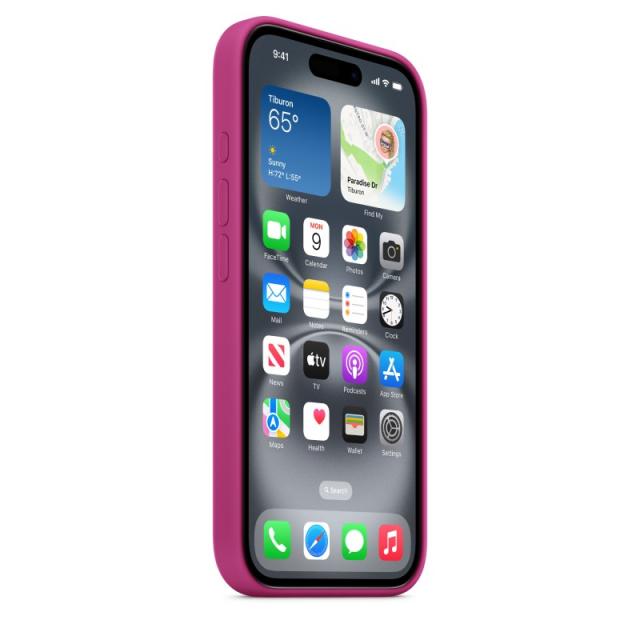 Apple - Funda de silicona con MagSafe para el iPhone 16 - Fucsia